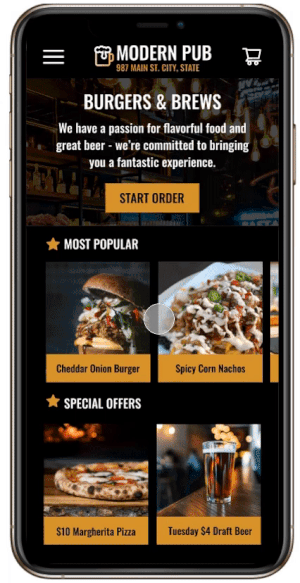GIF of Modern Pub App User Flow